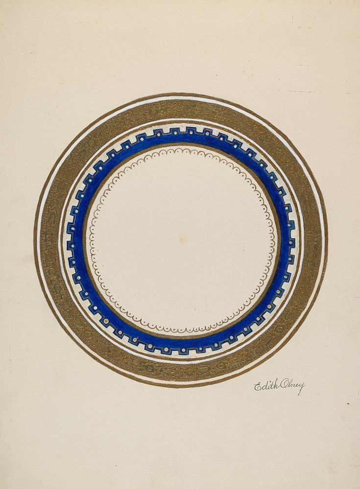 Plate (ca.1940) by Edith Olney.  