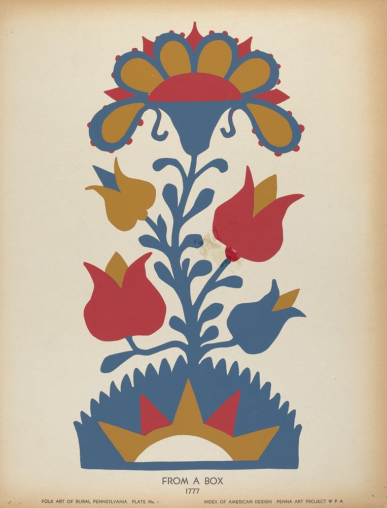 Plate 1: From Portfolio "Folk Art of Rural Pennsylvania" (ca. 1939) by American 20th Century.  