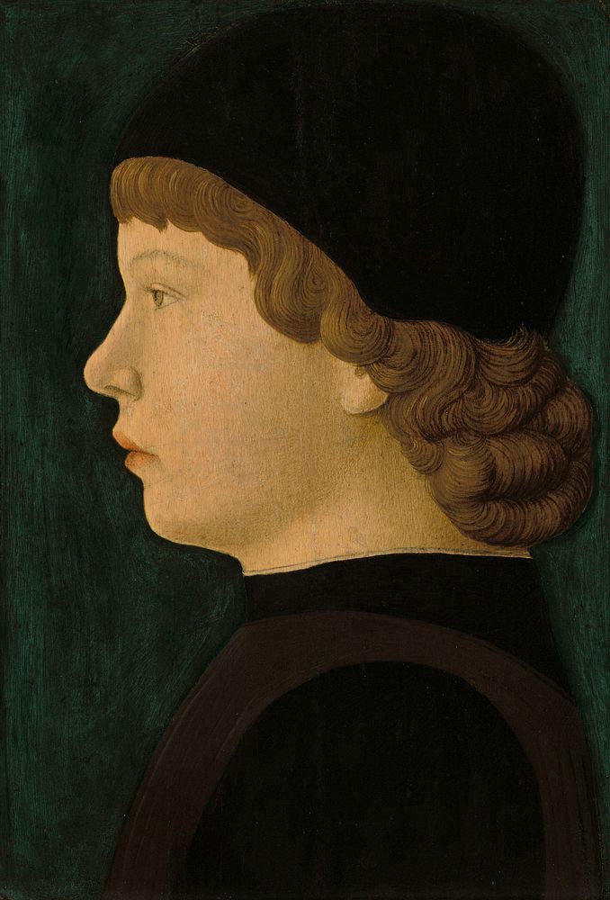 Profile Portrait of a Boy (ca. 1460–1470) from the North Italian 15th Century.