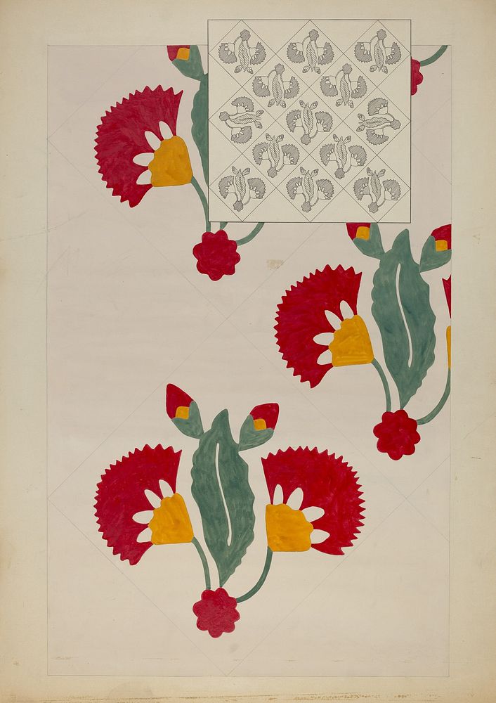 Quilt (c. 1937) by Dorothy Posten. 