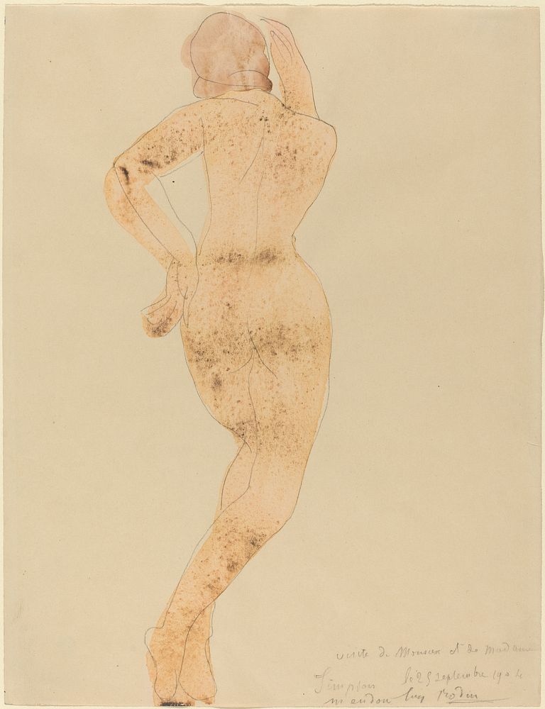 Rear View of Female Figure in Action (1904) by Auguste Rodin. 