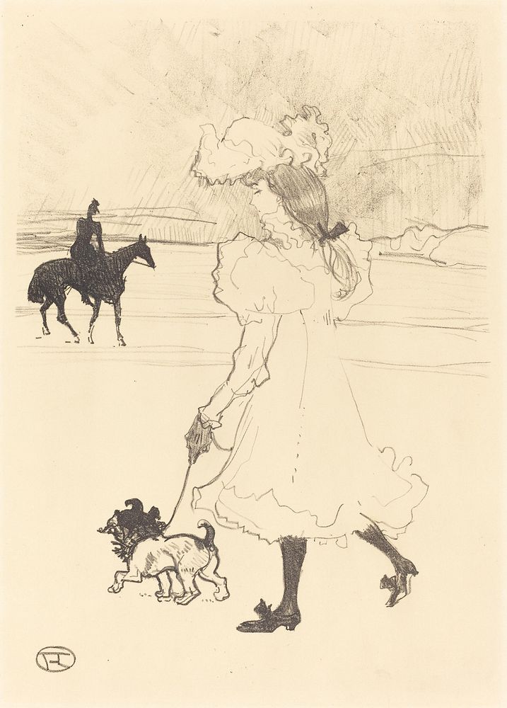 In the Woods (Au bois) (1899) print in high resolution by Henri de Toulouse–Lautrec.  