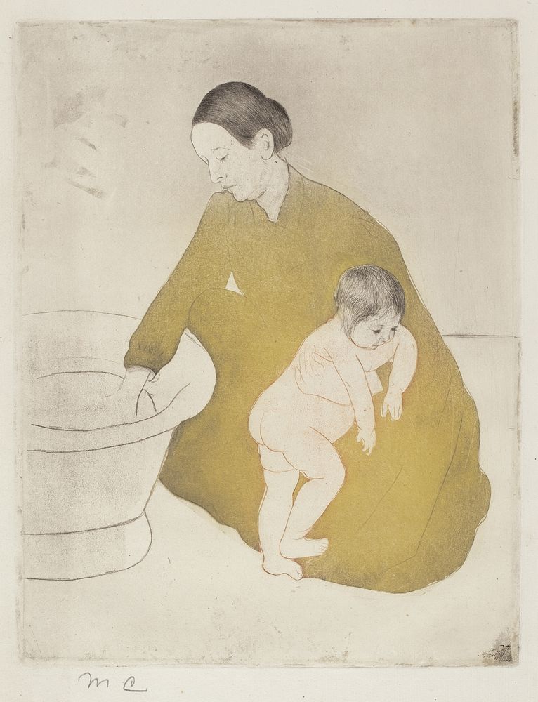 The Bath (ca. 1890-1891) by Mary Cassatt. 