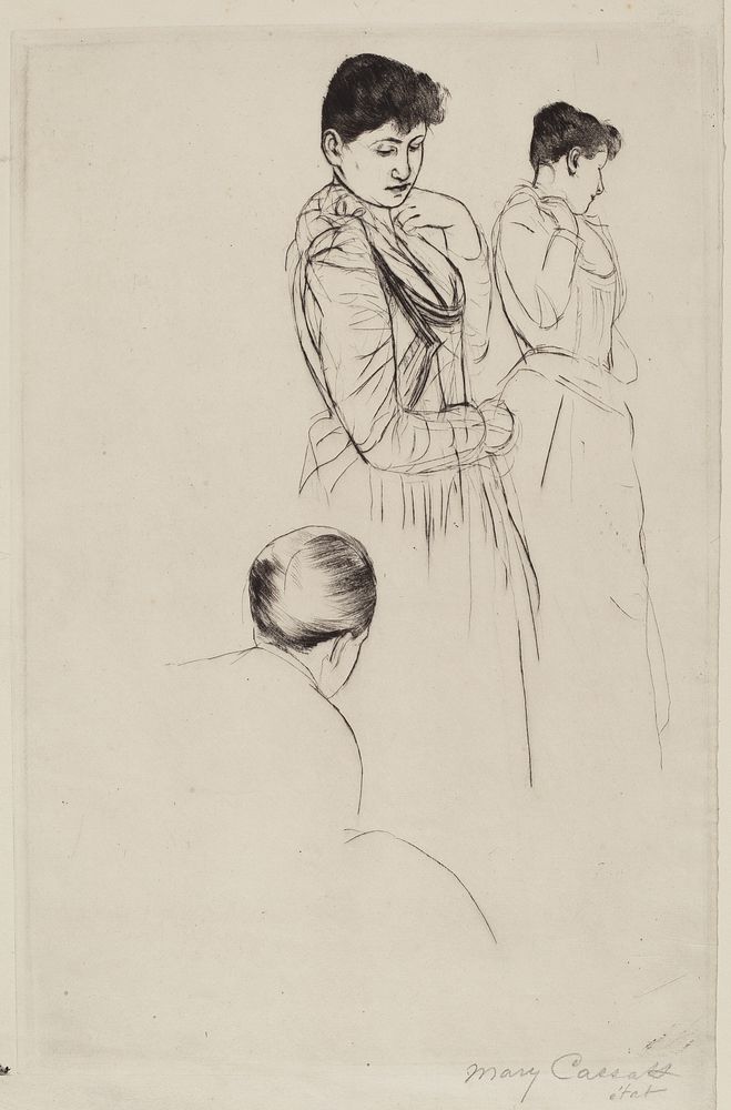The Fitting (ca. 1890-1891) by Mary Cassatt. 
