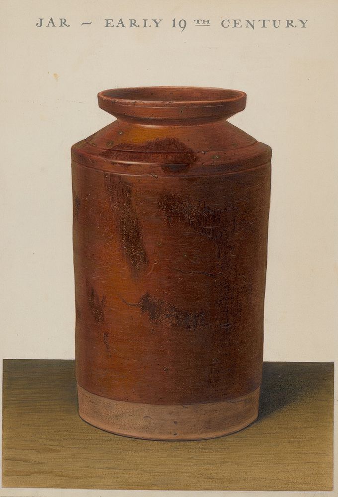 Red Glazed Preserve Jar (ca.1938) by Alfred Parys.  