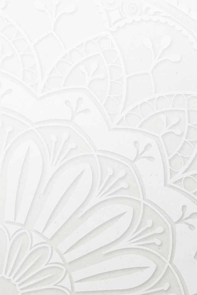 White ornamental background, flourish design 