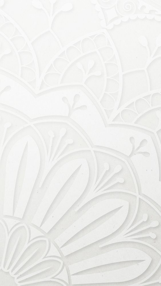 White ornamental flourish iPhone wallpaper