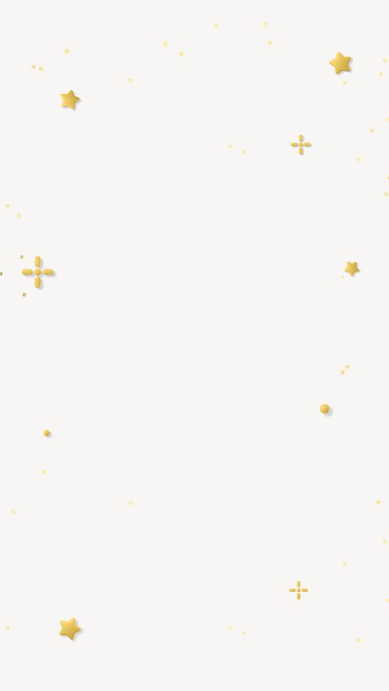 3D gold stars mobile wallpaper, festive border background