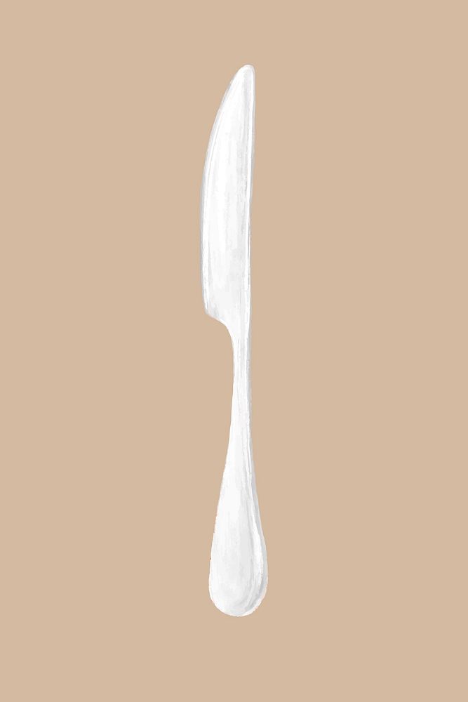 Knife, realistic cutlery illustration vector