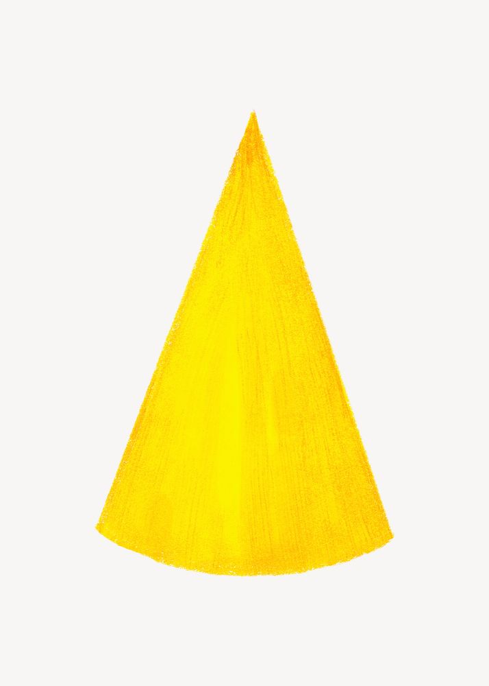 Yellow party hat collage element