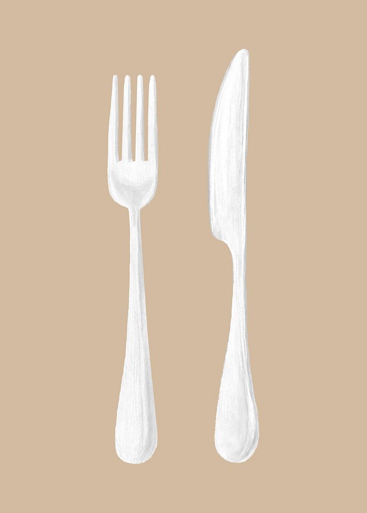 Fork & knife illustration psd
