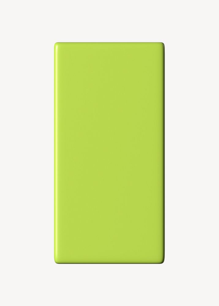 3D green rectangle, geometric shape | Free Photo - rawpixel