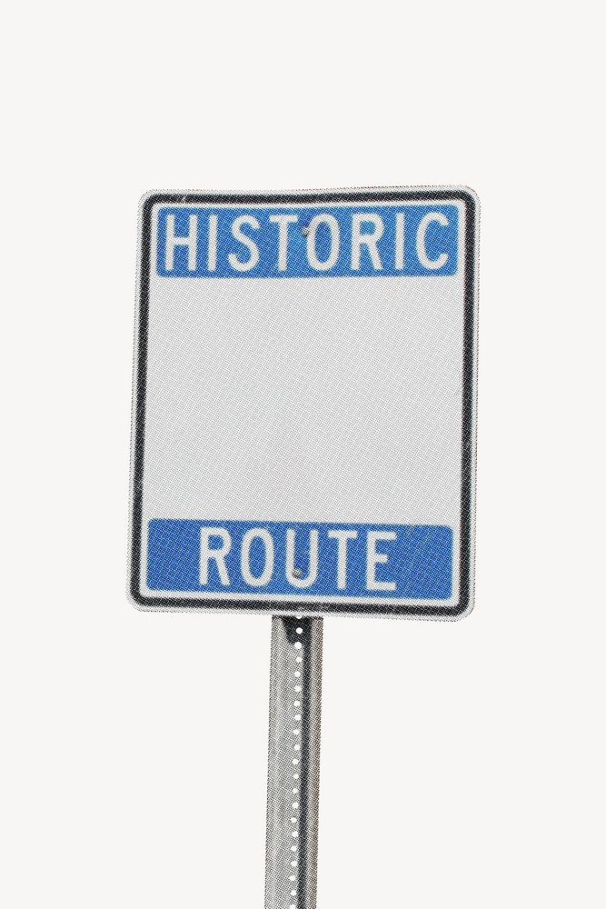 Historic route traffic sign psd