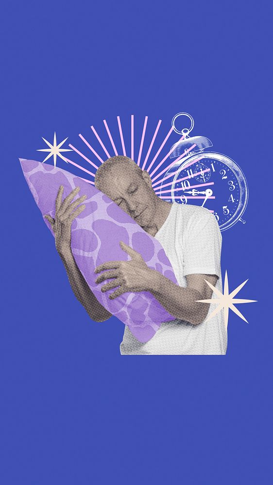 Man hugging pillow mobile wallpaper