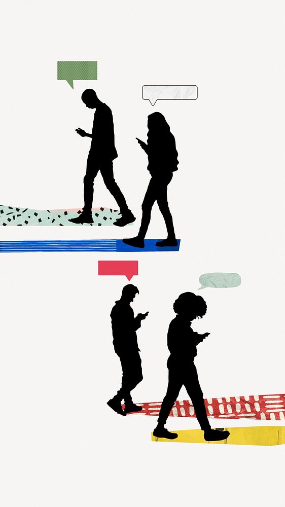 Social media addiction iPhone wallpaper