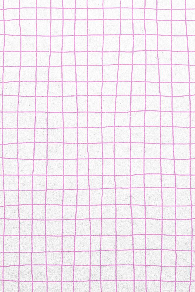 Pink grid pattern background, cute line art design