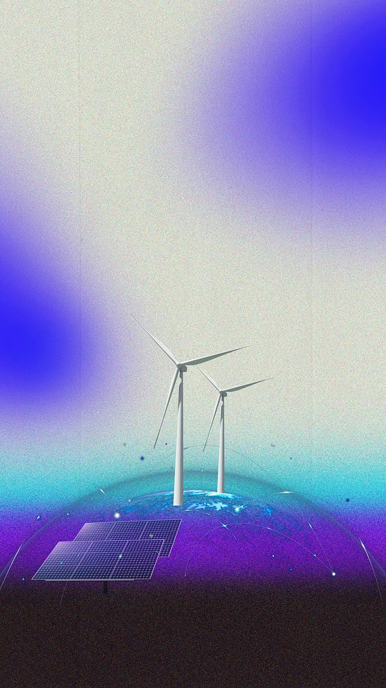 Sustainable technology iPhone wallpaper, environment remix