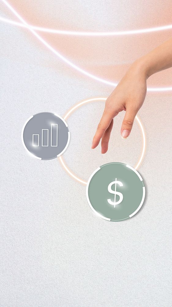 Financial investment iPhone wallpaper, technology remix