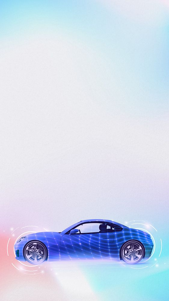 Self-driving smart car phone wallpaper, technology remix