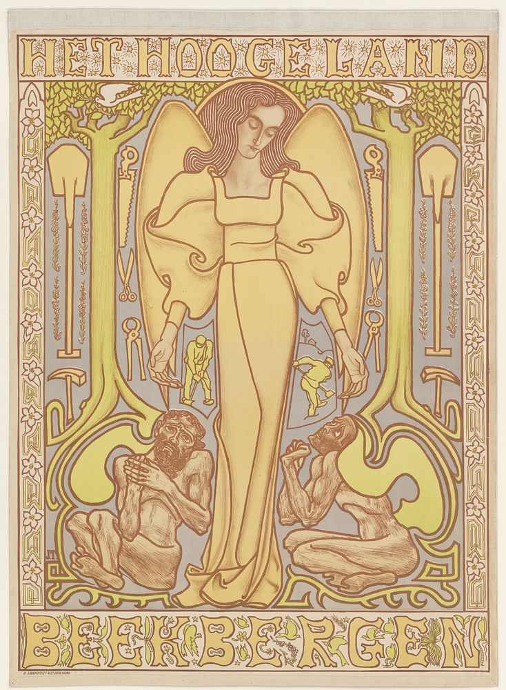 The Hoogeland, Beekbergen (1896) by Jan Toorop. Original public domain image from the Rijksmuseum