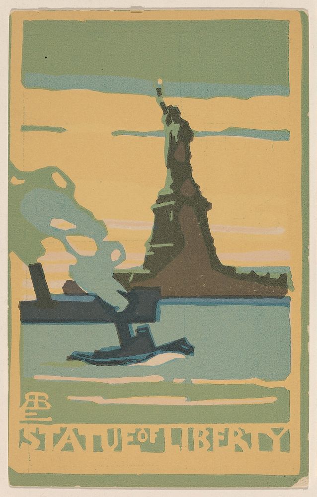 Statue of Liberty (1916) from Postcards: New York Series I in high resolution by Rachael Robinson Elmer.  
