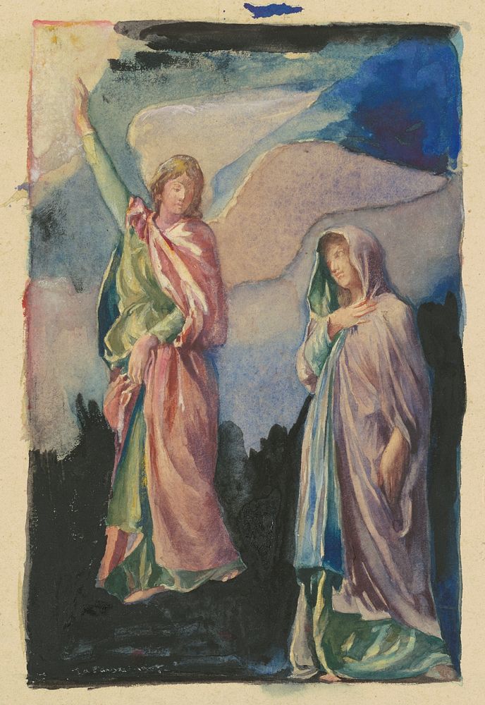 Study for "Faith" and "Hope" (ca. 1890) by John La Farge.  