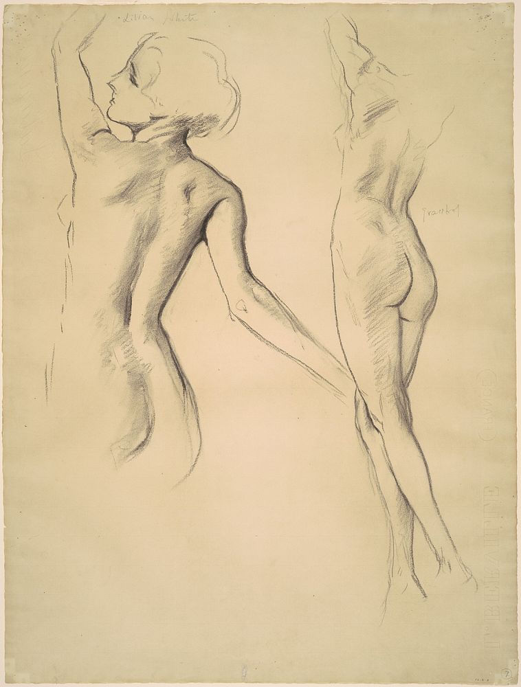Studies for "Dancing Figures" (1919-1920) by John Singer Sargent.  