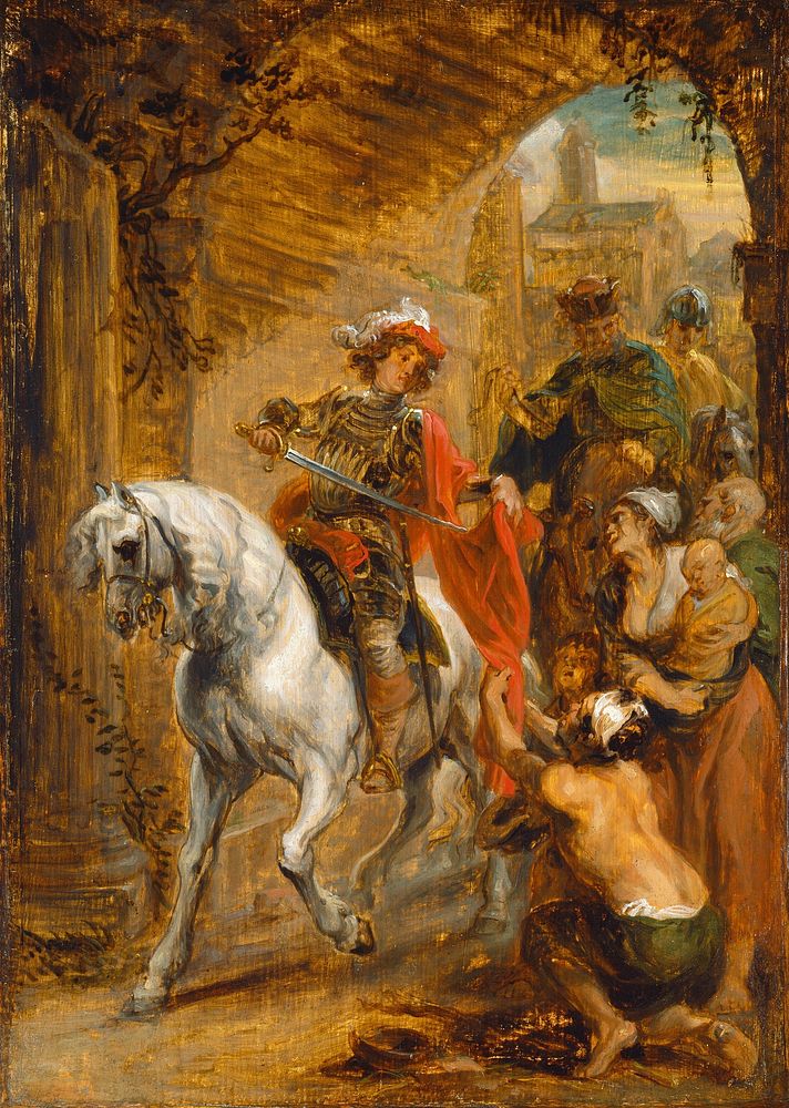 Saint Martin Dividing His Cloak (ca. 1640–1645) by Jan Boeckhorst.  