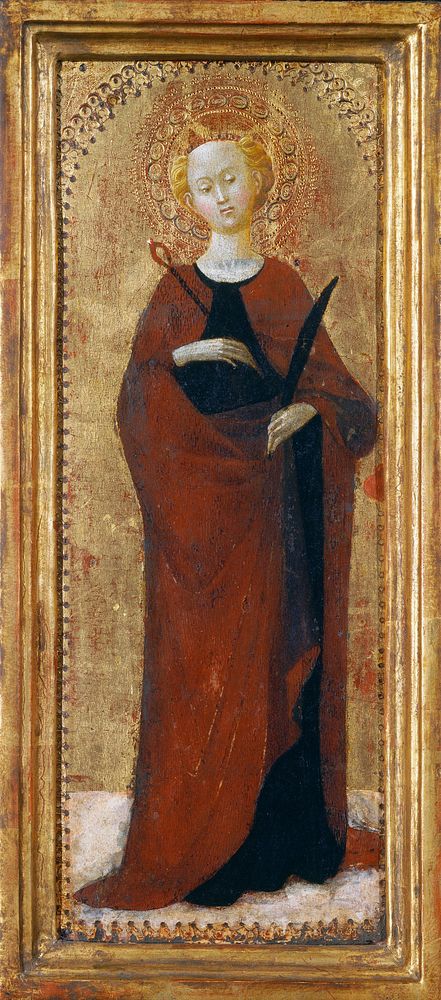 Saint Apollonia (ca. 1435) by Sassetta.  