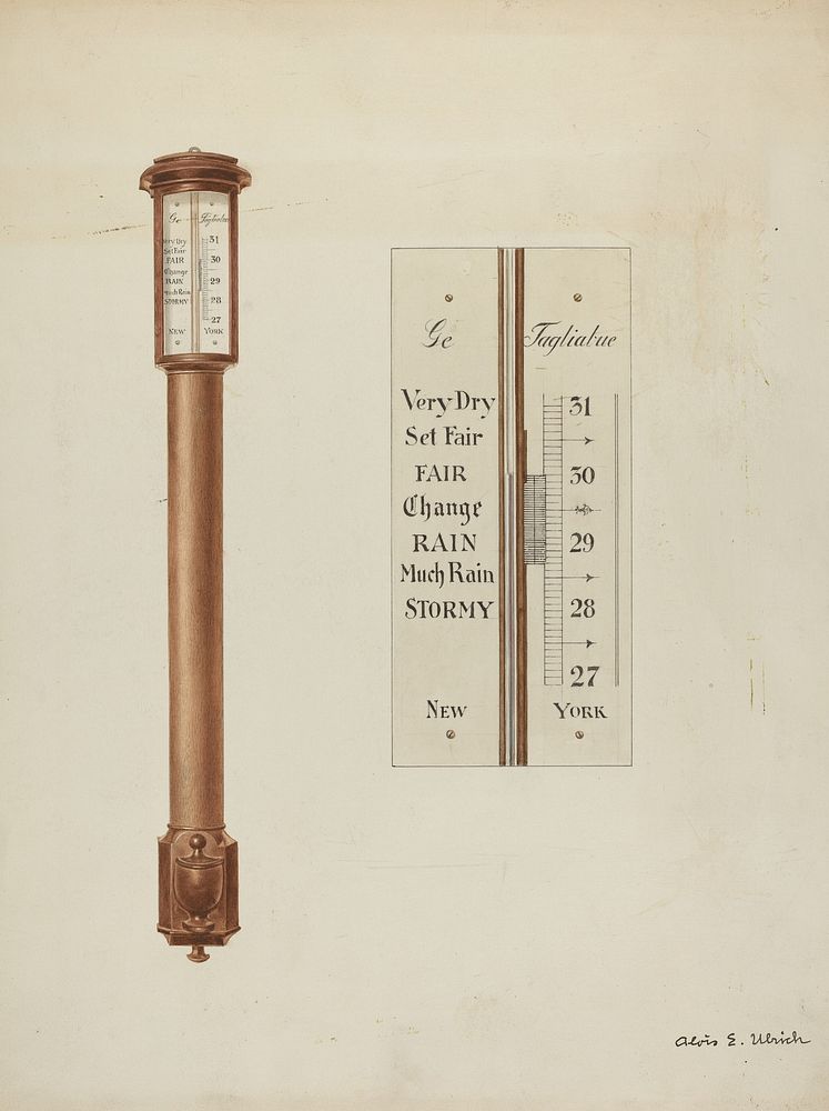 Shaker Barometer (ca.1937) by Alois E. Ulrich.  