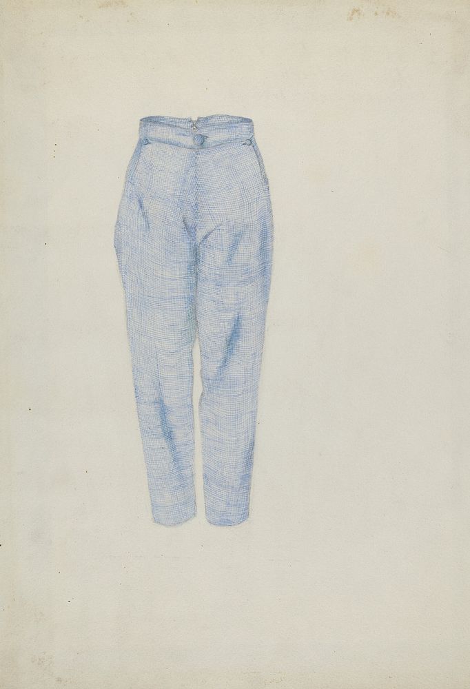 Shaker Man's Trousers (c. 1936) by Alice Stearns.  