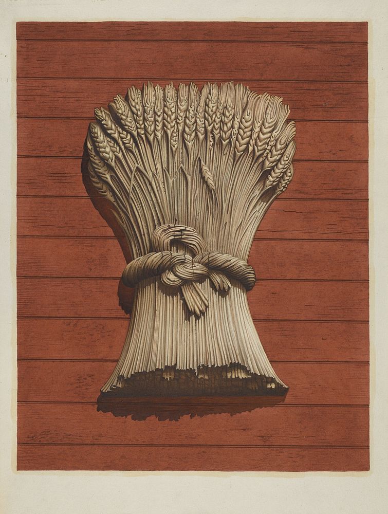 "Sheaf of Wheat" Shop Sign (1935/1942) by Robert Pohle.  