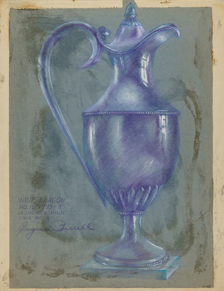 Silver Wine Flagon (1936–1942) by Eugene Barrell.  