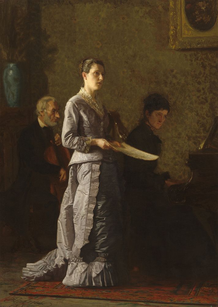 Singing a Pathetic Song (1881) by Thomas Eakins.  