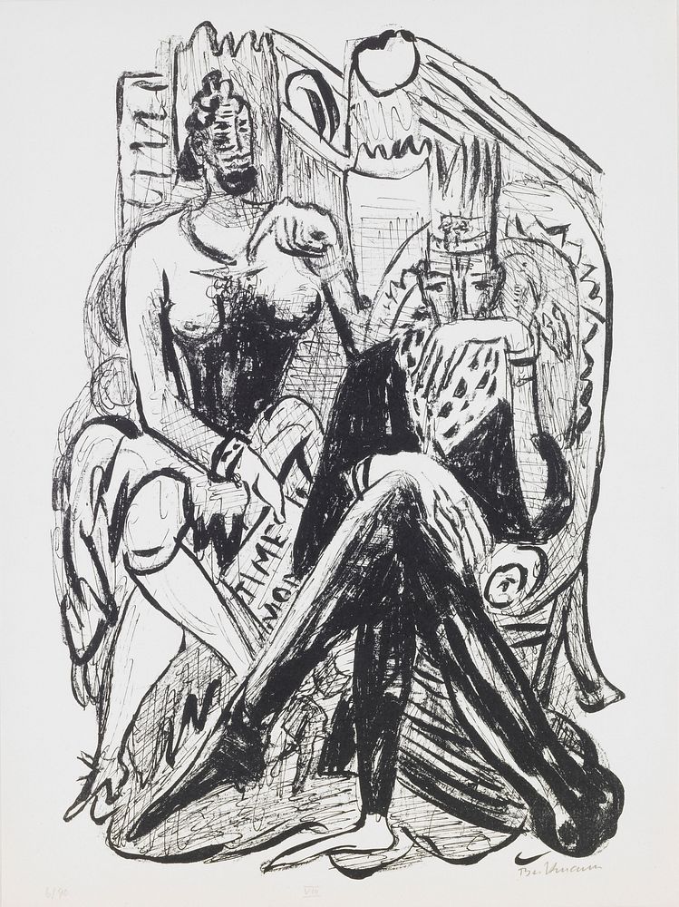 King and Demagogue, plate 8 from the portfolio “Day and Dream” by Max Beckmann