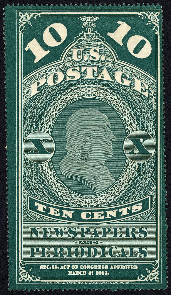 10c Franklin Newspaper and Periodical single