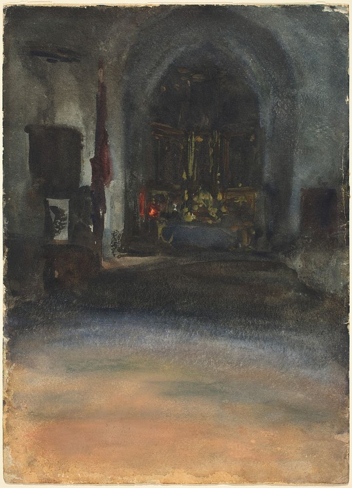 Spanish Church Interior (ca. 1880) by John Singer Sargent.  
