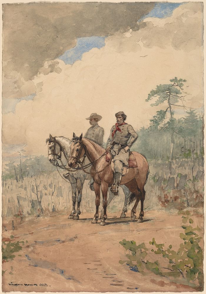Two Scouts (1887) by Winslow Homer.  