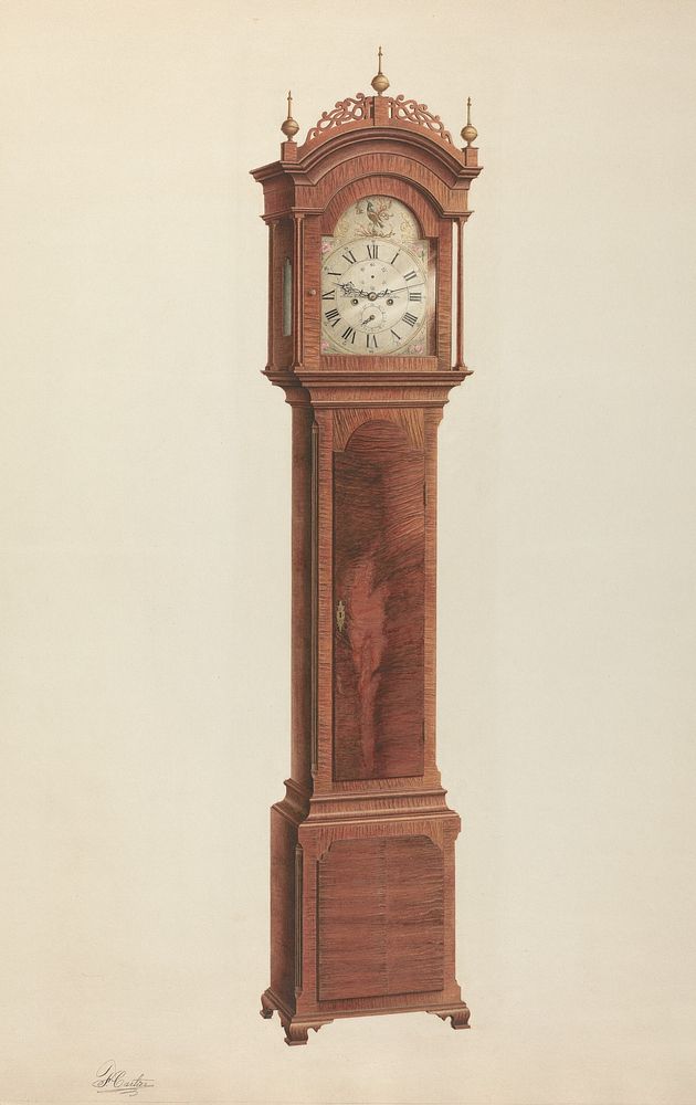 Tall Clock (ca. 1938) by Ferdinand Cartier.  