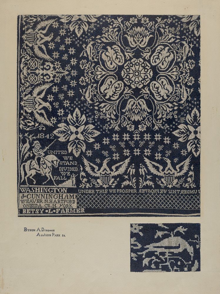 Textile of George Washington (1935–1942) by Byron Dingman.  