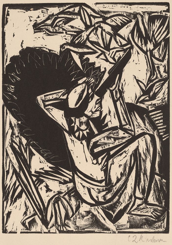 The Gull Hunter (1913) print in high resolution by Ernst Ludwig Kirchner.  