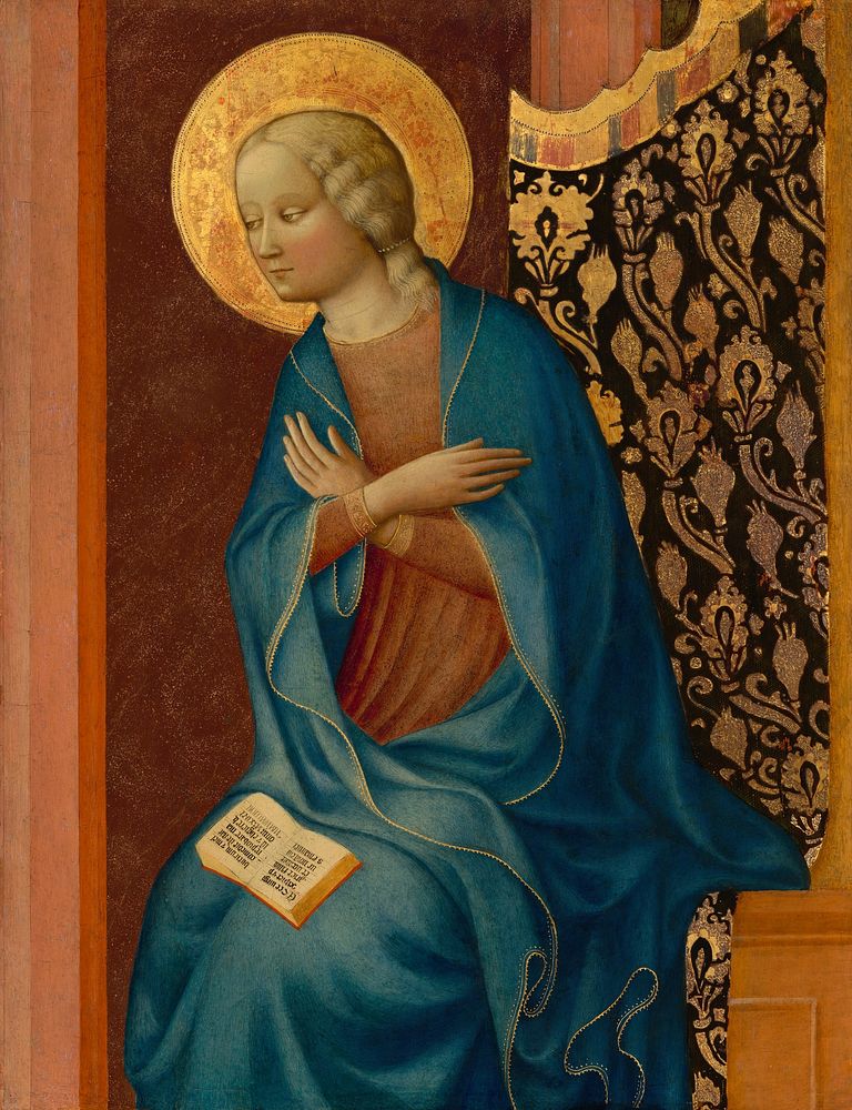 The Virgin Annunciate (ca. 1430) by Masolino da Panicale.  