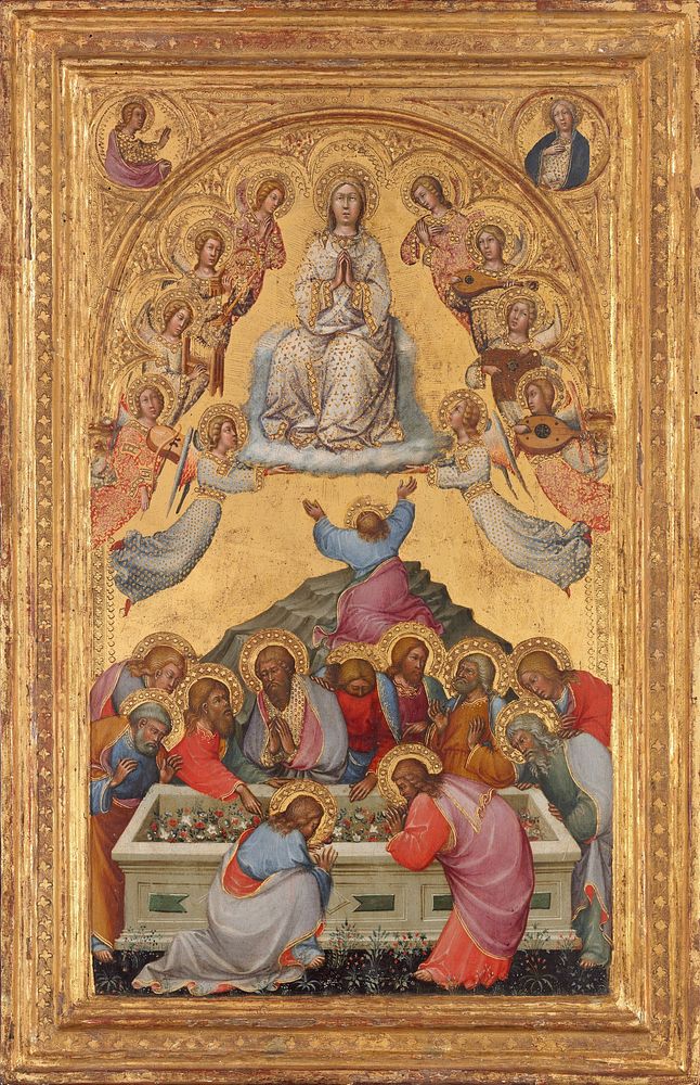 The Assumption of the Virgin with Busts of the Archangel Gabriel and the Virgin of the Annunciation (ca. 1400&ndash;1405) by…