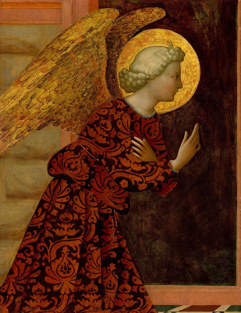 The Archangel Gabriel (ca. 1430) by Masolino da Panicale.  