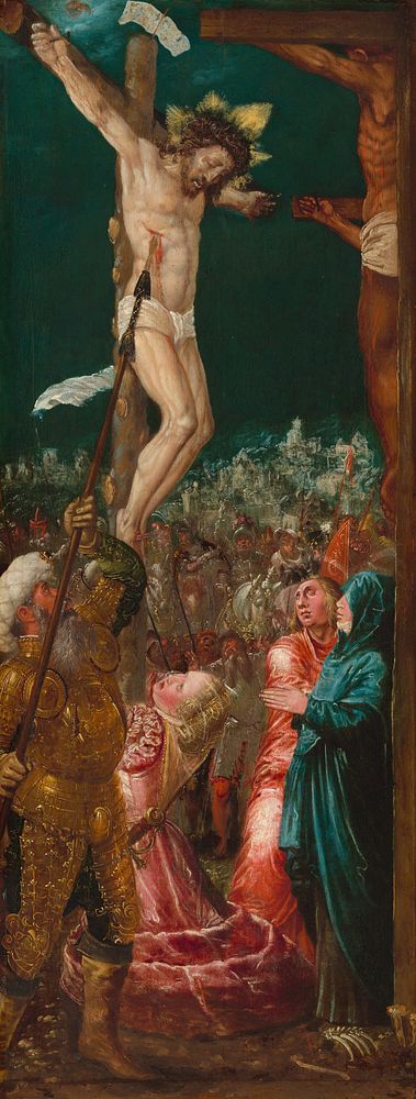 The Crucifixion (ca. 1550–1575) by German 16th Century & Hans Mielich.  