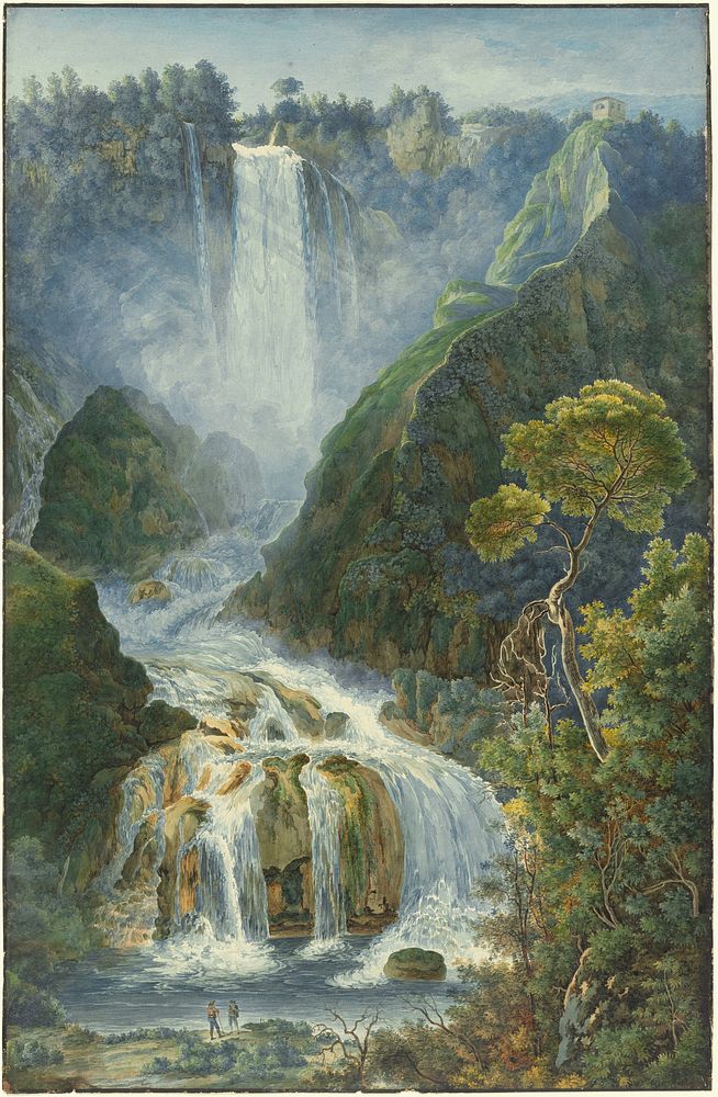 The Grand Waterfalls at Terni (1790s) by Franz Kaisermann.  