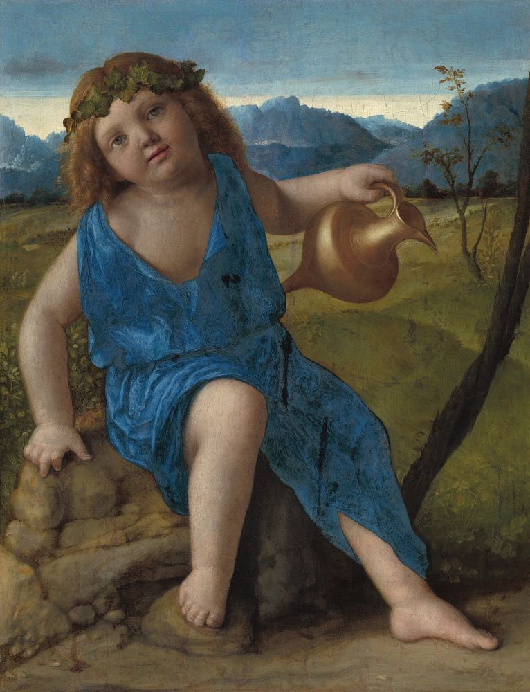 The Infant Bacchus, probably (1505&ndash;1510) by Giovanni Bellini.  