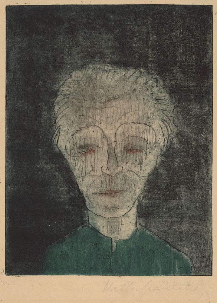 Tired Man (1923) by Walter Gramatté.  