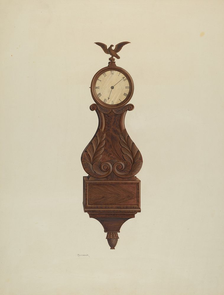 Wall Clock (c. 1938) by Ernest Busenbark.  