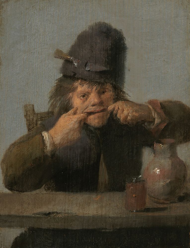 Youth Making a Face (ca. 1632–1635) by Adriaen Brouwer.  